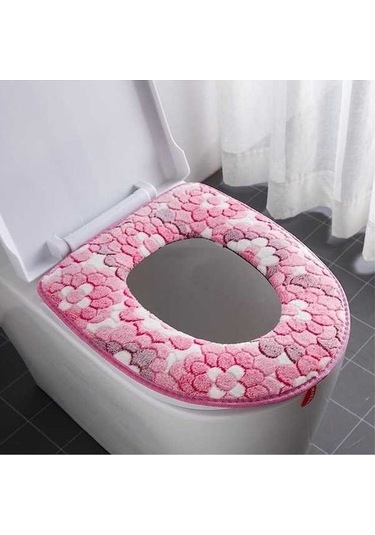 Tongxida Yaz Boyu Pembe Peluş Minder, Bosphorusboutique Koltuk Klozet Kapağı Pembe