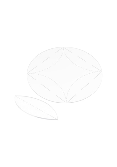 Suntek Kesme Kalıpları Dikiş Aleti 8 Inç Için Yeniden Kullanılabilir Şeffaf Kapitone Şablonu