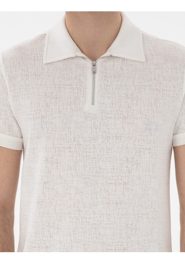 Pierre Cardin Erkek Ekru Tişört 50302586-vr019 Ekru