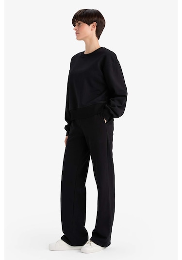 Defacto - Straight Fit Basıc Cepli Yüksek Bel Eşofman Altı B8571AX23WN Siyah Defacto - Straight Fit Basıc Cepli Yüksek Bel Eşofman Altı B8571AX23WN Siyah