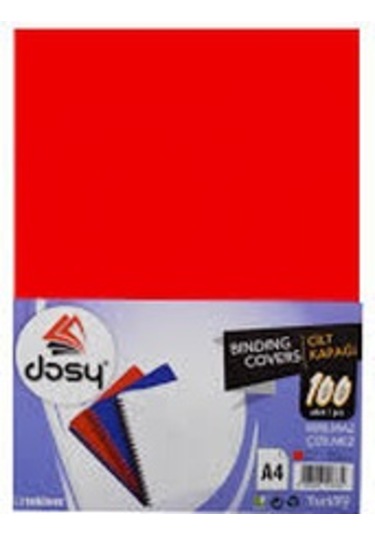 Dosy Cilt Kapağı A4 160 Micron 100 Lü Paket Kırmızı