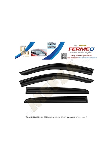 Cam Rüzgarlığı Fermeq Mugen Ford Ranger 2015+  4lü