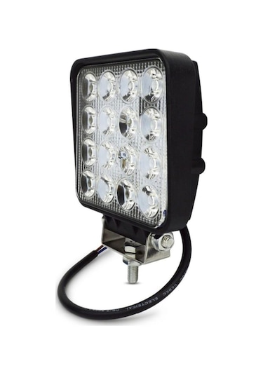 4 Adet 16 Ledli Off Road Çalışma Ve Sis Lambası 48Watt 12 & 24   Vo