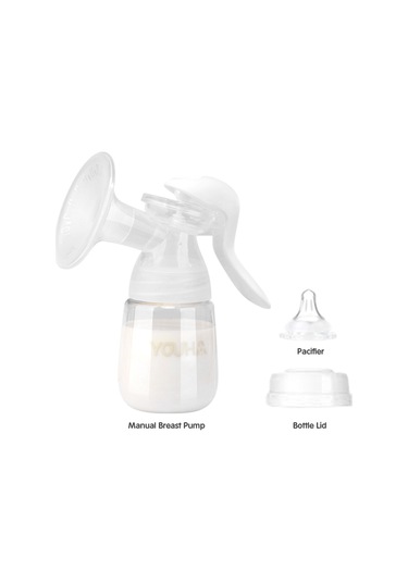 Moveevo Youha Manuel Göğüs Pompası 7oz/ 210ml Şişe Kapağı Ve Emzik Geniş Ağızlı Şişe Bpa İçermez Güvenli Malzeme Hafif Süt