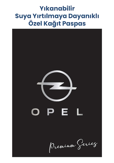 Yıkanabilir Opel Oto Paspas Kağıdı Siyah Gümüş Baskı 50 Adet