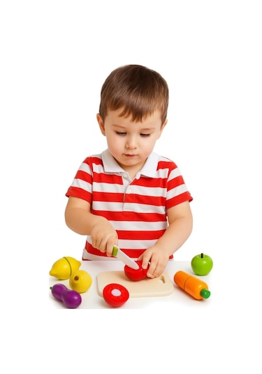 Hobby House 17 Parça Kesilebilir Ahşap Meyve Sebze Oyuncak Seti