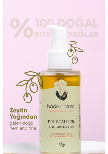 Bade Natural Bebek Konak Karşıtı Kuru Saç Derisi Doğal Bakım Yağı
