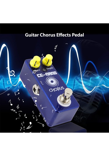 Suofeng Mavi Çinko Alaşım Kasa, Gerçek Bypass Anahtarlı Elektro Gitar Efekt Pedalı, Hız/derinlik Kontrollü