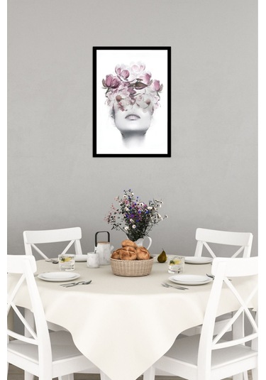 Notpa Pause Siyah Çerçeve Görünümlü Ahşap Duvar Tablosu A4 21 X 29.7 Mavi