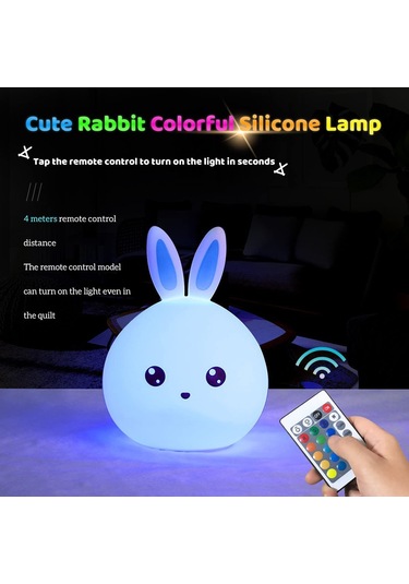 Kawaii Tavşan Lambası, Bebek Gece Lambası, Xixiran Gece Lambası, Dore
