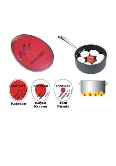 Dublör Yumurta Zamanlayıcı 1 Adet Egg Timer, Haşlama Süresi Belirleyici Aparat