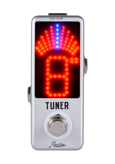 Geeksen Mini Kromatik Tuner Pedal Etkisi Led Ekranlı Gitar Bas İçin Gerçek Bypass