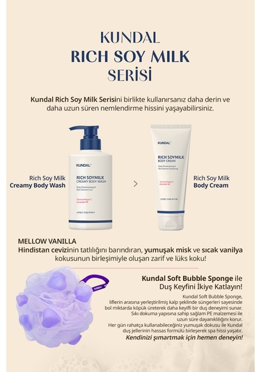 Kundal Rich Soymilk Creamy Yoğun Nemlendirici Ve Arındırıcı Vücut Yıkama Jeli 500 ML