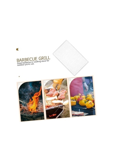 Trendooze Paslanmaz Çelik Barbekü Teli, Yapışmaz Izgara, Açık Hava Kamp İçin Kolay Temizleme