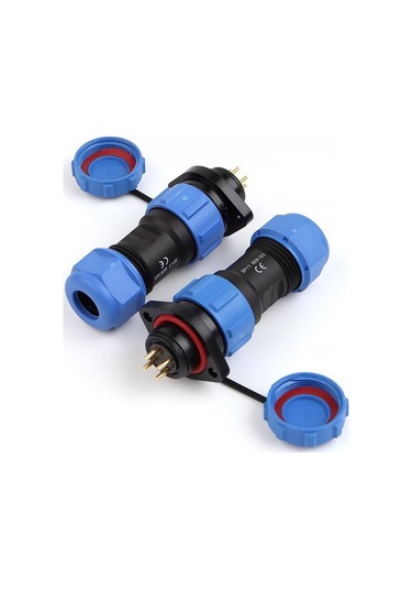 Sp17 Panel Konektör Soketi Flanş Elektrik Kablo Teli Ip68 2/3/4/5/7/9/10 P Kablo Konektörü Sp17-4f