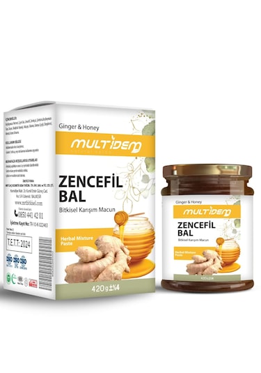 Multidem Zencefil Ballı Bitkisel Karışım Macun 420 G