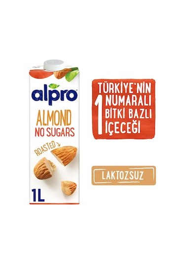 Alpro Şekersiz Badem Sütü 1 L