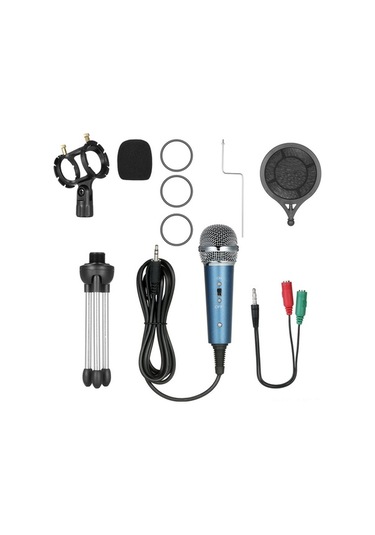 Novahub Profesyonel Kondenser Mikrofon - Gürültü Azaltma, Kulaklık Çıkışı, Tripod Ve Pop Filtre Dahil