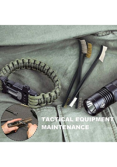 Tel Fırça Seti, Çelik Naylon Pirinç Temizleme Fırçası, Saplı Küçük Tel Fırça