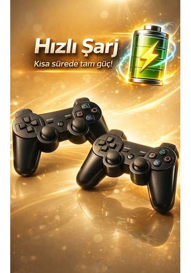 Playstation 3 Dualshock 3 Kablosuz Oyun Kolu 2 Li Set Kablo li