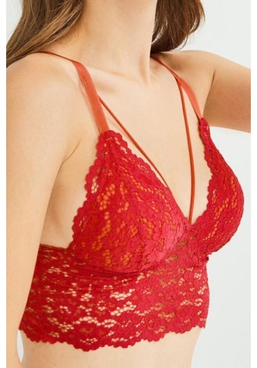Nipora Kadın Hafif Destekli İpli Dantel Sütyen Bralet Takımı 313