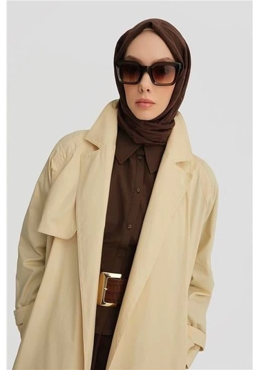 Armine Dikiş Efektli Pardesü 25y8210 Aytaşı Krem