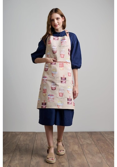 Önlük Pamuk 1 Parça Ayarlanabilir Boyun Askılı Orta Cepli Önlük 36 - Pastalar, Diğer