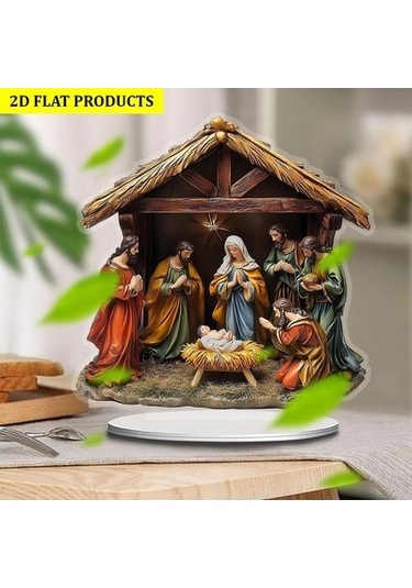 Lijinxu Masaüstü Kapalı Oturma Odası Için İsa Doğum 20cmx20cm