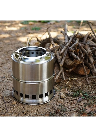 Tıta-dong Mini Solo Alkol Kamp Ocağı, Taşınabilir Hafif Beyaz Altın - Gümüş