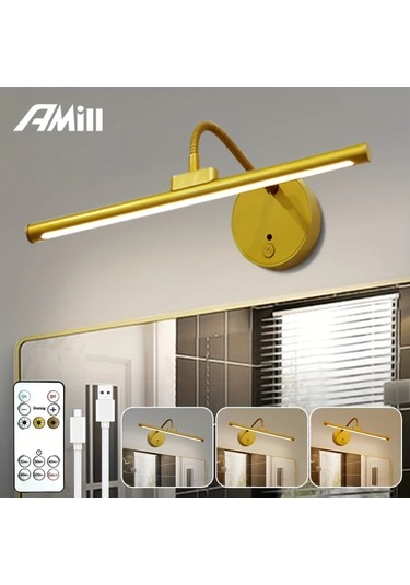 Globalbloom 1 Adet Amıll Akıllı Led Masa Lambası Uzaktan Kumandalı, 3000k-6000k Renk Sıcaklığı, Usb Şarjlı, Siyah