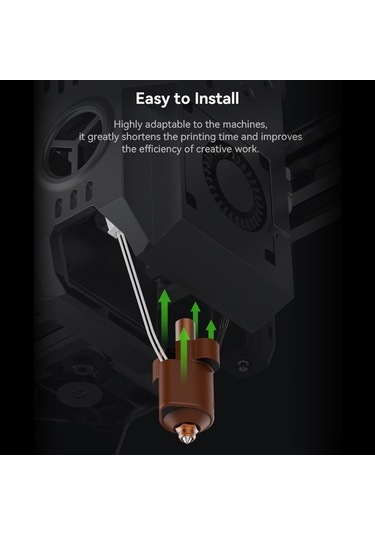 Fortunelane Creality Ender-3 V3 Ke Fırın Blok Seti: Seramik 60w + 0.4mm Çift Metal Nozel, 1.75mm Filament Desteği Pla, Abs, Petg,