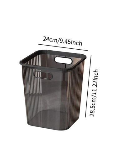 Pazly Suntek Siyah Oturma Odası Minimalist L Kovası Kağıt Çöp Atık Eq Siyah