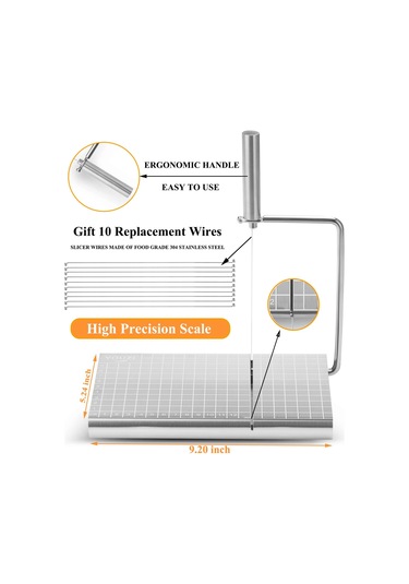 Geeroyoo Paslanmaz Çelik Ayarlanabilir Peynir Dilimleme Tahtası - Hassas Ölçekli Ve Rahat Tutuşlu