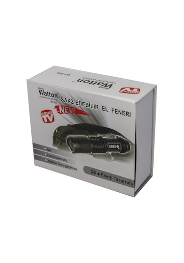 Watton Wt-304 Mini Kuvvetli El Feneri Siyah