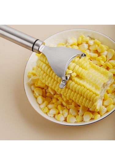 Dancemonkey Cbtx Paslanmaz Çelik Mikro Mısır Harman Sebze Soyucu Ve Tıraş Aleti, Model: Sj-20 Kablolu Saplı Parçalayıcı Gümüş