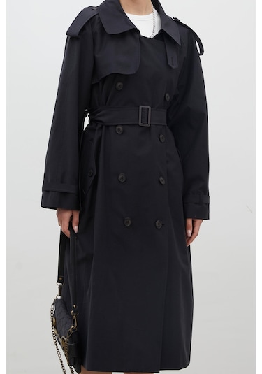 Manuka Kopenhag Oversıze Trençkot Siyah