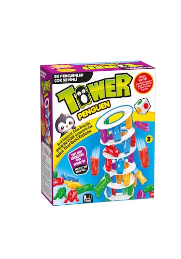 Tower Penguen Penguenler Çok Sevimli Aile Kutu Zeka Oyunu Oyuncak