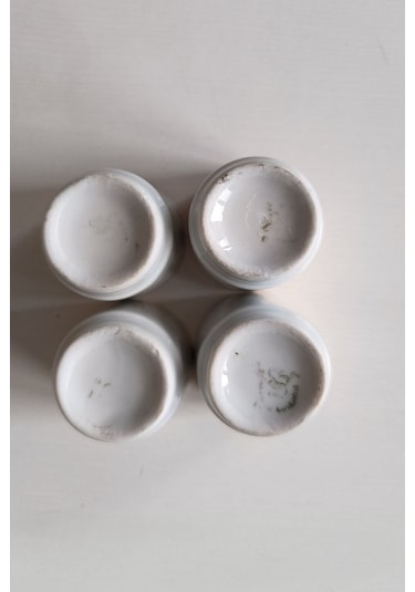 Nurantik Bavaria Antika Yumurtalık 4lü Set Küçük Boy Beyaz