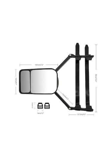 Campasist Kör Nokta Aynalı Geniş Görüş Ek Uzatma Karavan Aynası