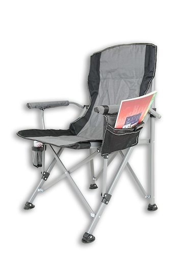 Lerato Katlanabilir Lüks Kamp Sandalyesi Xl Gri