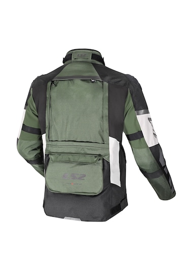 Ls2 X-master Siyah-yeşil-gri 4 Mevsim Motosiklet Montu