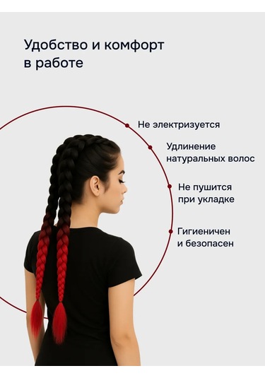 Home Kanelon Saç Rengi Kırmızı, Dalgalı, 60 Cm, 100 Gr 155922839 Kırmızı