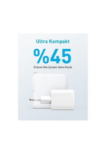 Anker 323 Şarj Cihazı 33w - A2331 - Beyaz
