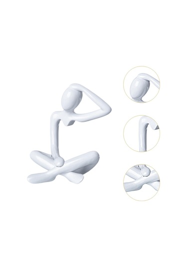 Suntek Düşünür Soyut Heykel Koleksiyonu Masa Kitaplık Beyaz