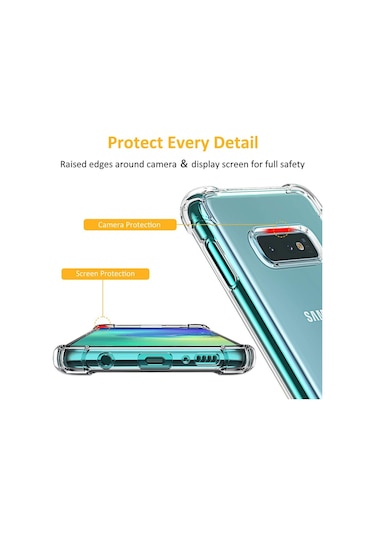 Samsung Uyumlu Galaxy S10E Kilif Köse Korumali Seffaf Silikon Kapak 392996330