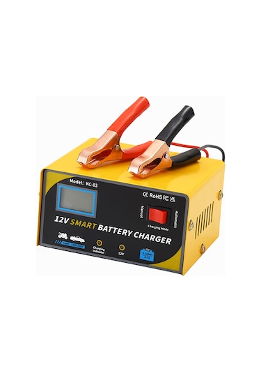 Araba Akü Şarj Cihazı Akıllı Akü Şarj Cihazı 12v 3ah-100ah Akü İçin Di Sarı