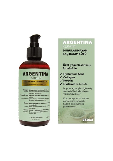 Argantina Keratin Durulanmayan Saç Bakım Sütü 250 ML