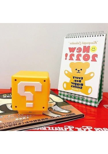 Youmex Mario Bros Soru İşareti Gece Lambası - Nostaljik 2w Işıklı Oyuncu Alet, Çocuk Odası Dekoru, 12v Pilli Fonksiyonlu Sari