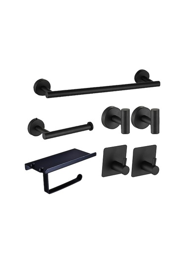 Ankatek Tuvalet Tuvalet Tutucu Seti Rafı Paslanmaz Monte Kancaları Kanca Kağıdı Kağıdı Havlu Havlu Duvara Donanım Delme Çelik Banyo Asma Askısı Askısı Adet 4 Ab Siyah Siyah