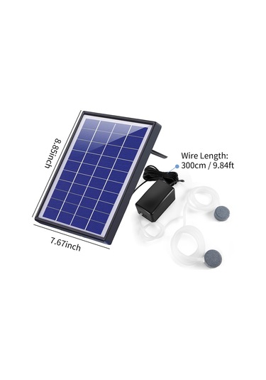 6 W Güneş Oksijen Pompası Akvaryum Balık Tankı Oksijenatör